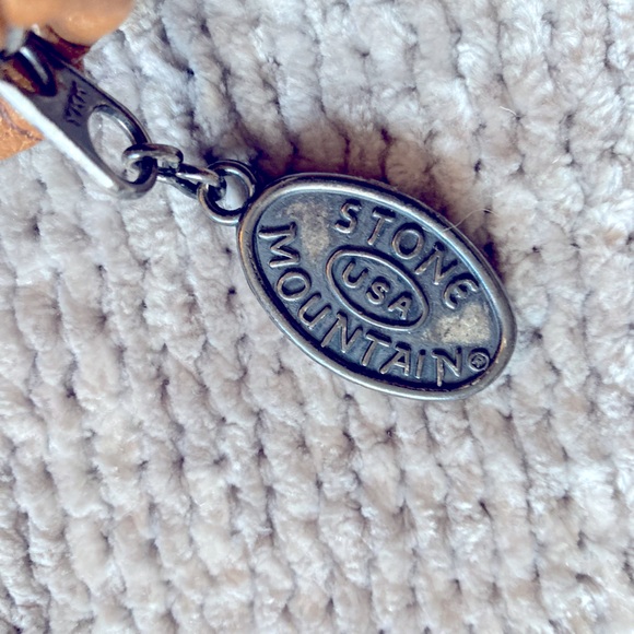 Stone Mountain Leather Crossbody Bag Bird Print Lining Retro Classic - Picture 3 of 14